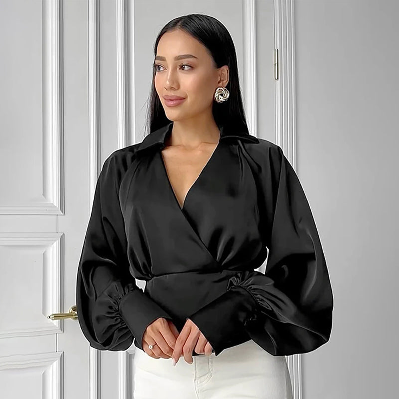 חולצת סאטן דגם איה